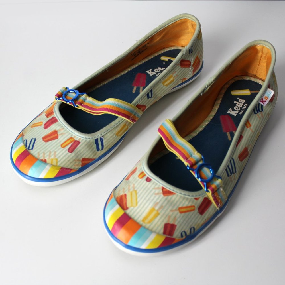 Keds unisex shoes sneakers Popsicles Rainbow print Men's 6 / women's 7.5 US